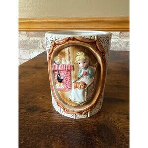 Vintage 1978 Sears Roebuck Pioneer Woman Ceramic Decorative Vase Spoon Holder